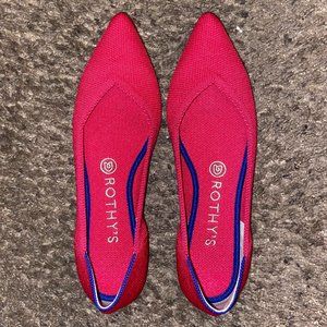 Rothy's The Point Hot Pink Size 7.5